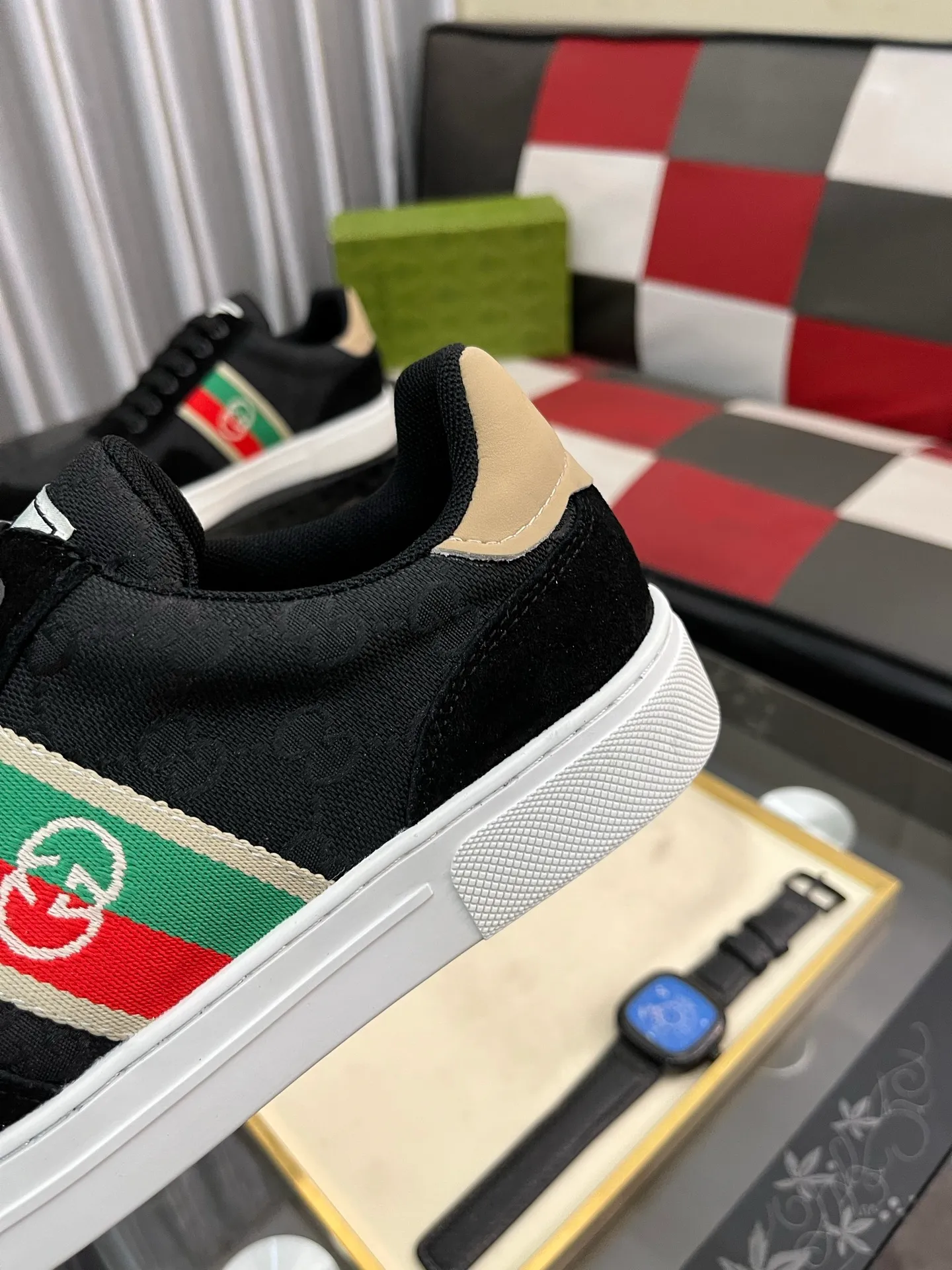 Men's shoes 💰440⌚️⌚️ (GUCCI) Men's casual shoes from Gucci's official website, the same style, the upper is made of cowhide with imported new brand elements Gucci, showing a good atmosphere, simple design, super versatile, 🐑 leather lining, air-cushion rubber outsole, size 38-443️⃣ colors available